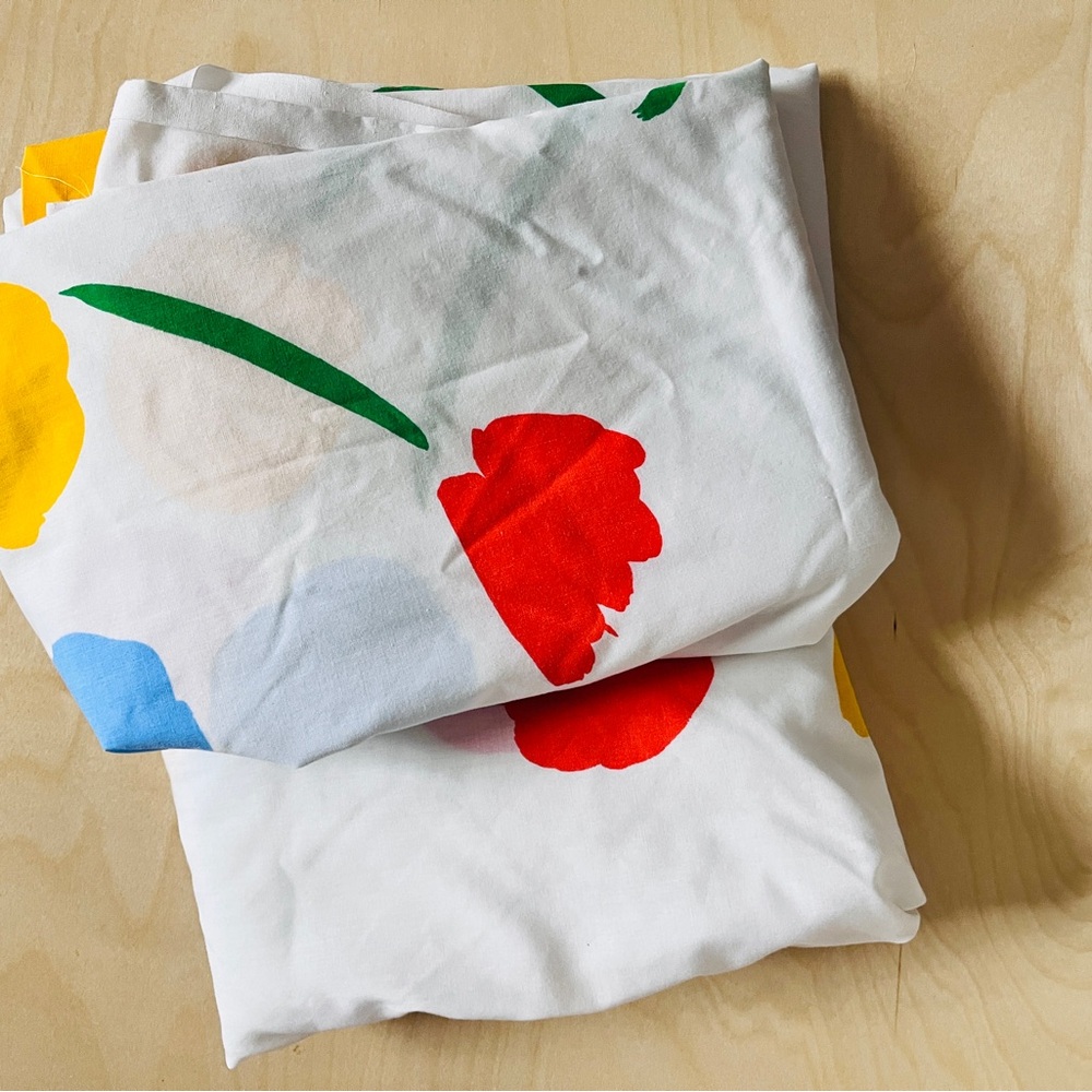 Vintage TWIN Tulip Bed Linen Set, Flat and Fitted Sheets